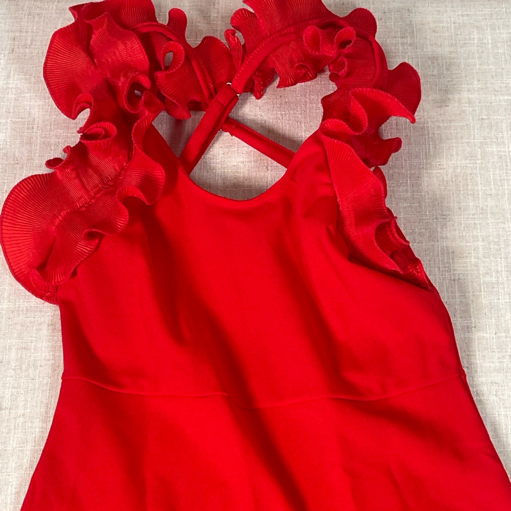 Red Ruffle Dress